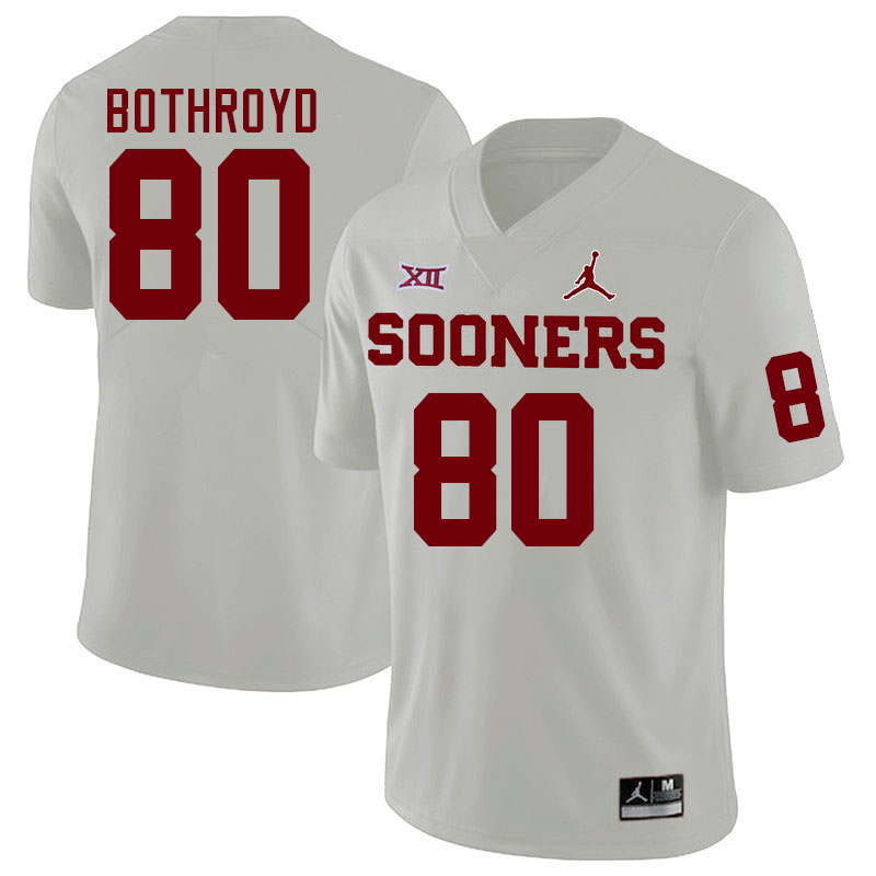 Oklahoma Sooners #80 Rondell Bothroyd College Football Jerseys Stitched-White